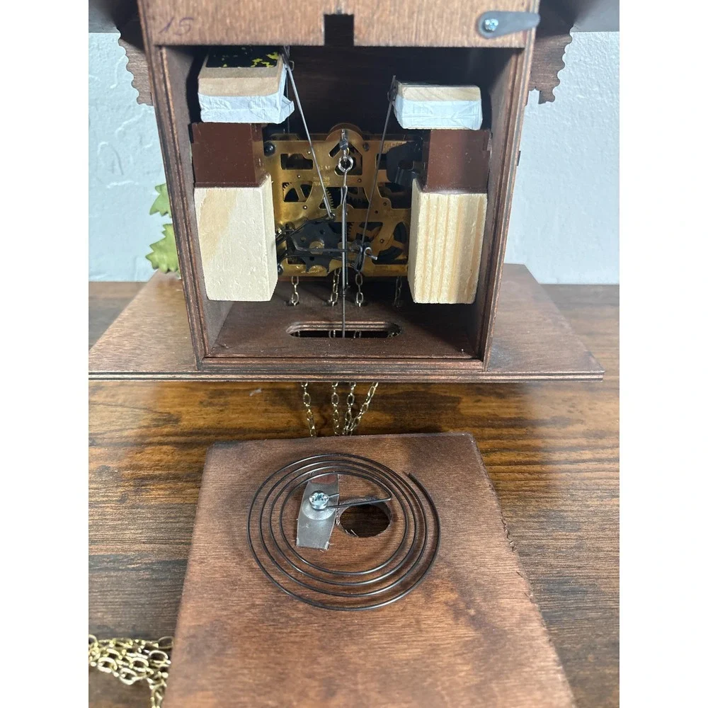 VdS Original Black Forest Cuckoo Clock Made in Germany Wood Chalet Pinecone